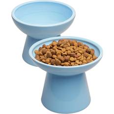 Pets Ebern Designs Extra Wide Elevated Cat Food Bowls 15.75cm H x 12.7cm W x 15.75cm D