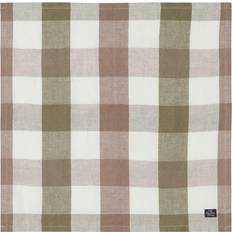 Algodón - Blanco Paños y Tejidos Lexington Checked Cloth Napkin Green, White, Brown (50x50cm)