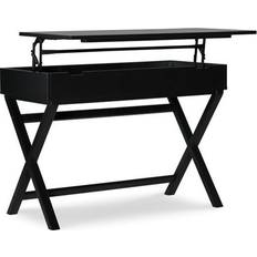 Writing Desks Riverbay Furniture Lift Top Stand Up Wood Black Writing Desk