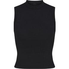 SKIMS Cotton Jersey Mock Neck Tank - Soot