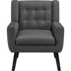 Fabric Armchairs Yaheetech U100105744 Dark Grey Armchair 88cm
