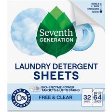 Seventh Generation Laundry Detergent Sheets 64 Loads Free Clear 32 Sheets