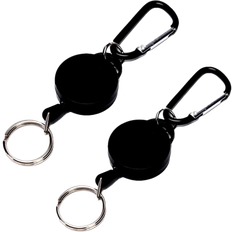 Yoyo nøglering Evermart Keychain With Retractable Yoyo String 2-packs - Black