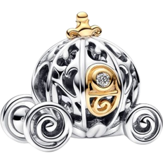 Pandora Disney 100th Anniversary Cinderella's Enchanted Carriage Lab Grown Charm - Gold/Silver/Diamond