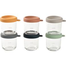 Glass Baby Food Containers & Milk Powder Dispensers Beaba Glass Baby Food Jars 6 Pack 8 Oz