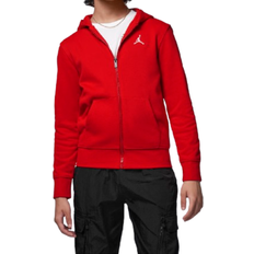 Boys Hoodies Nike Big Kid's Jordan MJ Brooklyn Fleece Full Zip Hoodie - Gym Red (95D226-R78)