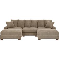 Latitude Run Wynisha Camel Sofa 122" 5 Seater