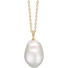 Mads Z Teardrop Pendant - Gold/Pearl