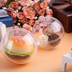 Plast - Transparent Julepynt Uten Baubles Clear Juletræspynt 10cm 20stk
