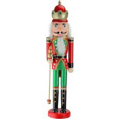 Red Christmas Decorations Northlight Christmas Nutcracker King with Scepter Red/Green Decoration 24"