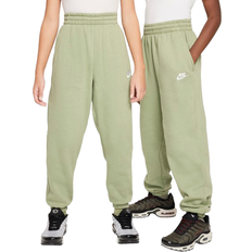 Nike Big Kid's Sportswear Club Fleece Loose Pants - Oil Green/Oil Green/White