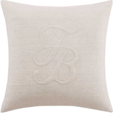 Tommy Bahama Home Island Estate Quilted Logo Throw Pillow 20" H x 20" W x 2" D Complete Decoration Pillows Beige (50.8x50.8cm)