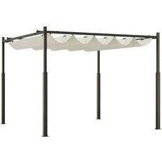 Dakota Fields Metal Pergola 2.3m x 2.98m Cream