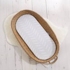 The Tiny Bed Company Basket Changing Mat Castaway Grey 70cm x 30cm W