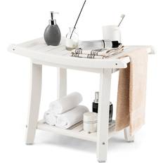 White Shower Stools Marlow Home Co. Althera Shower Bench White 48cm H X 60cm W X 34cm D
