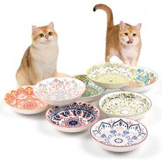 Pets Bloomsbury Market Ceramic Cat Bowls Set 8.5 oz Floral