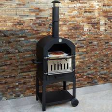 Without Pizza Ovens Dakota Fields Stonegate Pizza Oven Black 156cm H X 64cm W X 43cm D