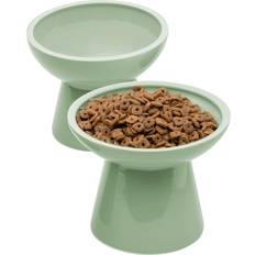 Pets Ebern Designs Extra Wide Elevated Cat Food Bowls 15.75cm H x 12.7cm W x 15.75cm D
