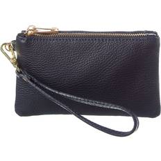 Bleu Pochettes Italian Leather Clutch Small - Blue