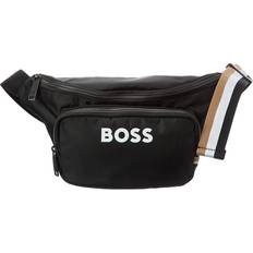 Canvas Bum Bags Structured Logo Belt Bag - Black