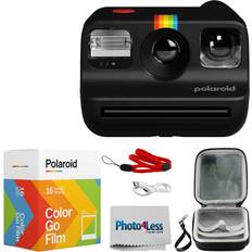 Polaroid Analogue Cameras Polaroid Go Generation 2 Instant Film Mini Camera (Black) Bundled with GO Color Film Double Pack, Hard Carrying Case, Lens Cleaning Cloth