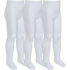 Sock Snob Girl's Soft Plain Bamboo School Tights 3-pack - White