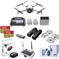 Drones DJI Mini 4 Pro Drone Fly More Combo Plus with 10x42mm Binocular and 2x 64GB Card