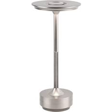 Wireless Silver Table Lamp 28cm