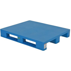 Pallet Trucks Vestil Poly solid top rackable pallet blue, Length 39.25 in, Width 47.125 in, Height 6.5 in, Model# PLPS-H