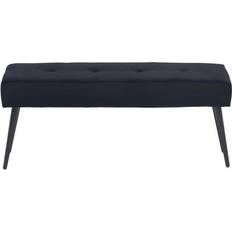 Moreland Lens Velour Black Opbevaringsbænk 100x44cm