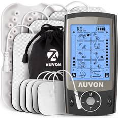 TENS Auvon Dual Channel TENS Unit Muscle Stimulator with 20 Modes, Rechargeable TENS Machine for Back/Neck/Lower Back/Leg/Muscle Pain Relief, with 4pcs 2" and 4pcs 2"x4" Electrode Pads (Black)