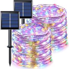 JMEXSUSS Solar Fairy Lights 66ft 2 Pack