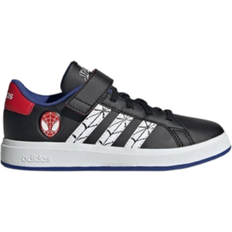 adidas Kid's X Marvel's Spiderman Grand Court - Core Black/Cloud White/Semi Lucid Blue