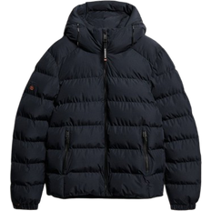 Superdry Sports Quilted Jacket with Hood - Dark Navy Blue