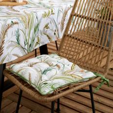 Cotton Chair Cushions Marlow Home Co. Ornamental Grasses Shower Proof Dining Seat Pad 40 cm Chair Cushions Beige