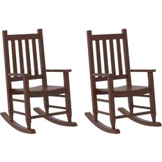Brown Rocking Chairs Lark Manor Chairs 2 Pcs Rocking Chair