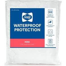 Sealy Baby Mini Fitted Waterproof Infant Portable Crib Mattress Protector Pad Cover