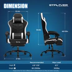 GTPLAYER Adult Gaming Chairs GTPLAYER Gaming Chair WMT-GT910F Blue