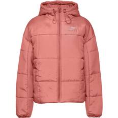 Nike Sportswear Classic Puffer Women's Therma Fit Loose Hooded Jacket - Red Stardust/White