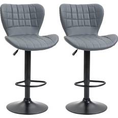 Oui Tabourets de bar Homcom UK835-544V700331 Grey Bar Stool 109cm 2pcs