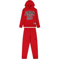 Tute Nike Little Kid's Jordan 23 Fleece Hoodie Set - Gym Red (85C651-R78)