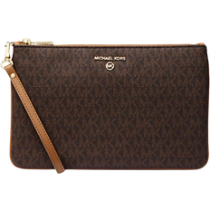 Michael Kors Large Logo Wristlet - Brown