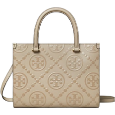 Tory Burch T Monogram Top Handle Embossed Tote - Fresh Clay