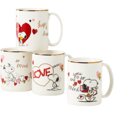 Dishwasher Safe Cups Lenox Snoopy Valentine's Day Mug 12fl oz 4pcs