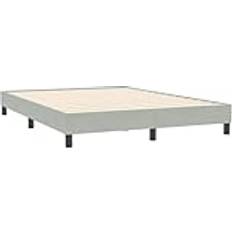 Barato Conjuntos de Cama vidaXL Cama Box Spring 140x210 cm Gris Claro