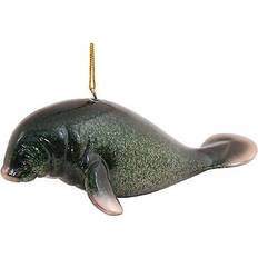 Resin Christmas Decorations Cape Shore Manatee Gentle Sea Giant Painted Resin 4.0 In L X 4.0 In W X 6.0 In H Christmas Tree Ornament