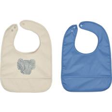 Erik Elephant Bib 2-Piece Beige-Blue