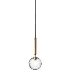 Nuura Miira Brass/Clear Pendant Lamp ∅ 14cm