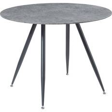 [en.casa] Fitjar Round Concrete Black Dining Table 100cm