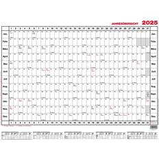 Güss Annual Overview Landscape Calendar 2025